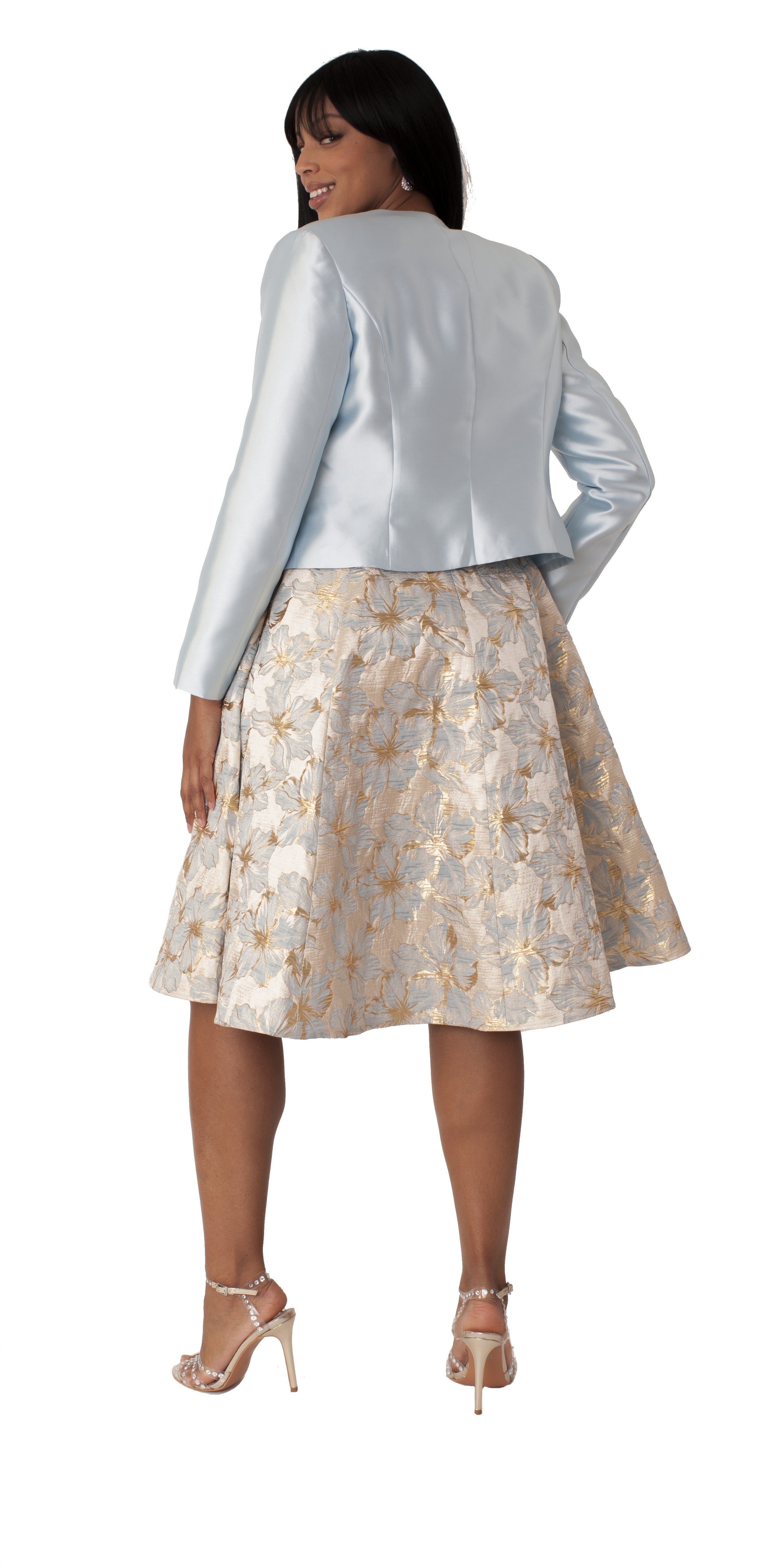 Floral Brocade Church Dress with Jacket- 4819 by Tally Taylor