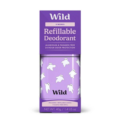 Wild Cosmetics Duo Deodorant Refill with Ghost Cat Case S&