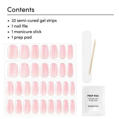 Dashing Diva Glaze Semi-Cured Gel Nail Polish Strips Ballerina Blush 32ct - New by This is Beauty US