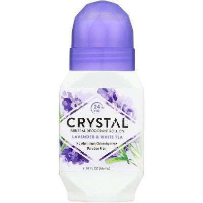 Crystal Essence Deodorant Roll-On Lavender & White Tea 2.25 Oz - New by This is Beauty US