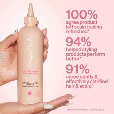 Rizos Curls Apple Cider Vinegar Scalp & Hair Rinse 10 fl oz - Imperfect Container by This is Beauty US