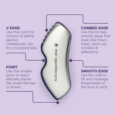 Mei Apothecary Stainless Steel Lifting Gua Sha Tool - New by This is Beauty US