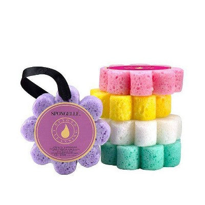 Spongelle Daisy Flower Collection Bath Sponges - Freesia Pear by This is Beauty US