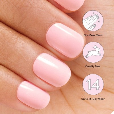 Dashing Diva Glaze Semi-Cured Gel Nail Polish Strips Starter Kit Powder Pink 32ct - New by This is Beauty US