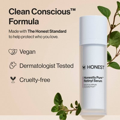 Honest Beauty Honestly Pure Retinyl Serum with Retinyl Linoleate 1.0 fl oz - New by This is Beauty US