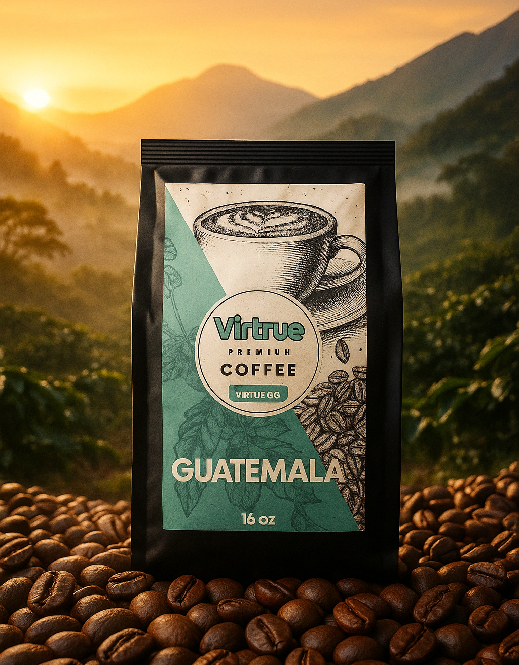 Decaf Coffee – 16oz | Full Flavor No Jitters , Small Batch, Expertly Roasted by Virtrue