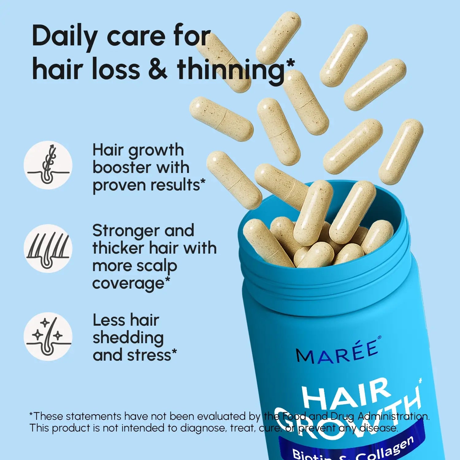 Biotin & Collagen Hair Growth Complex by Maree