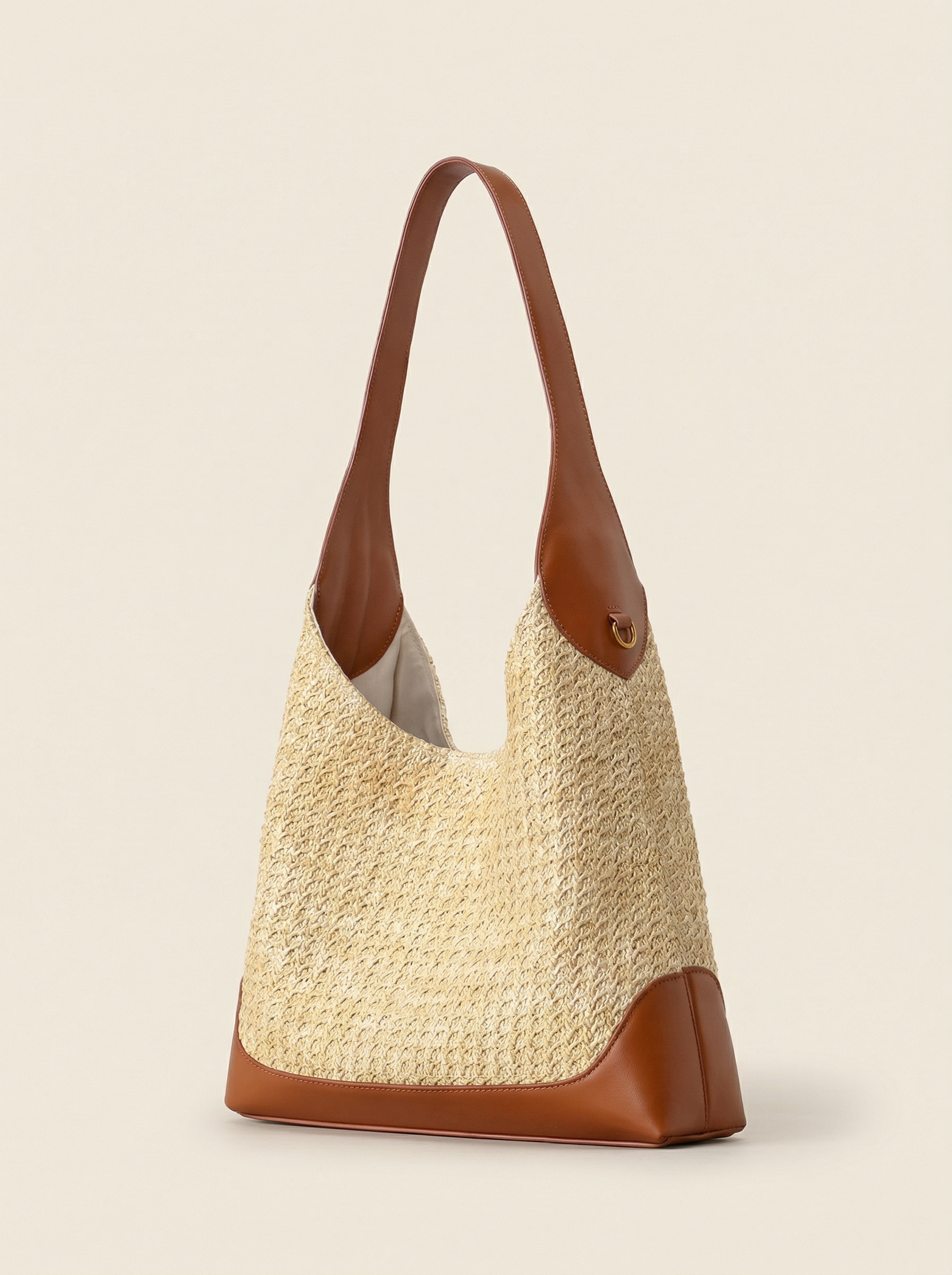 Artisanal Handwoven Colorblock Bucket Bag for Effortless Coastal Style by LINTICO