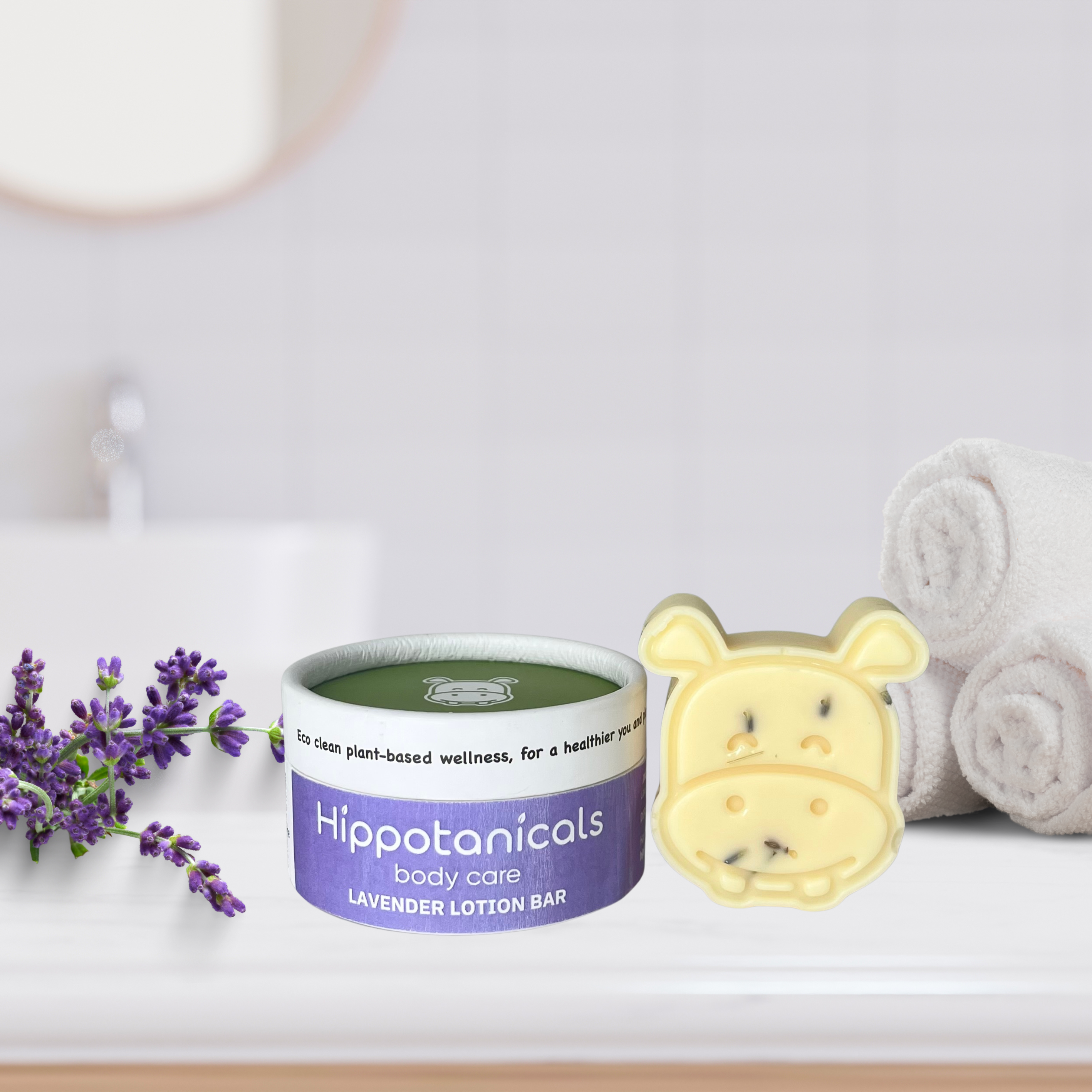 Hippo Head Shaped Lotion Bar by Hippotanicals