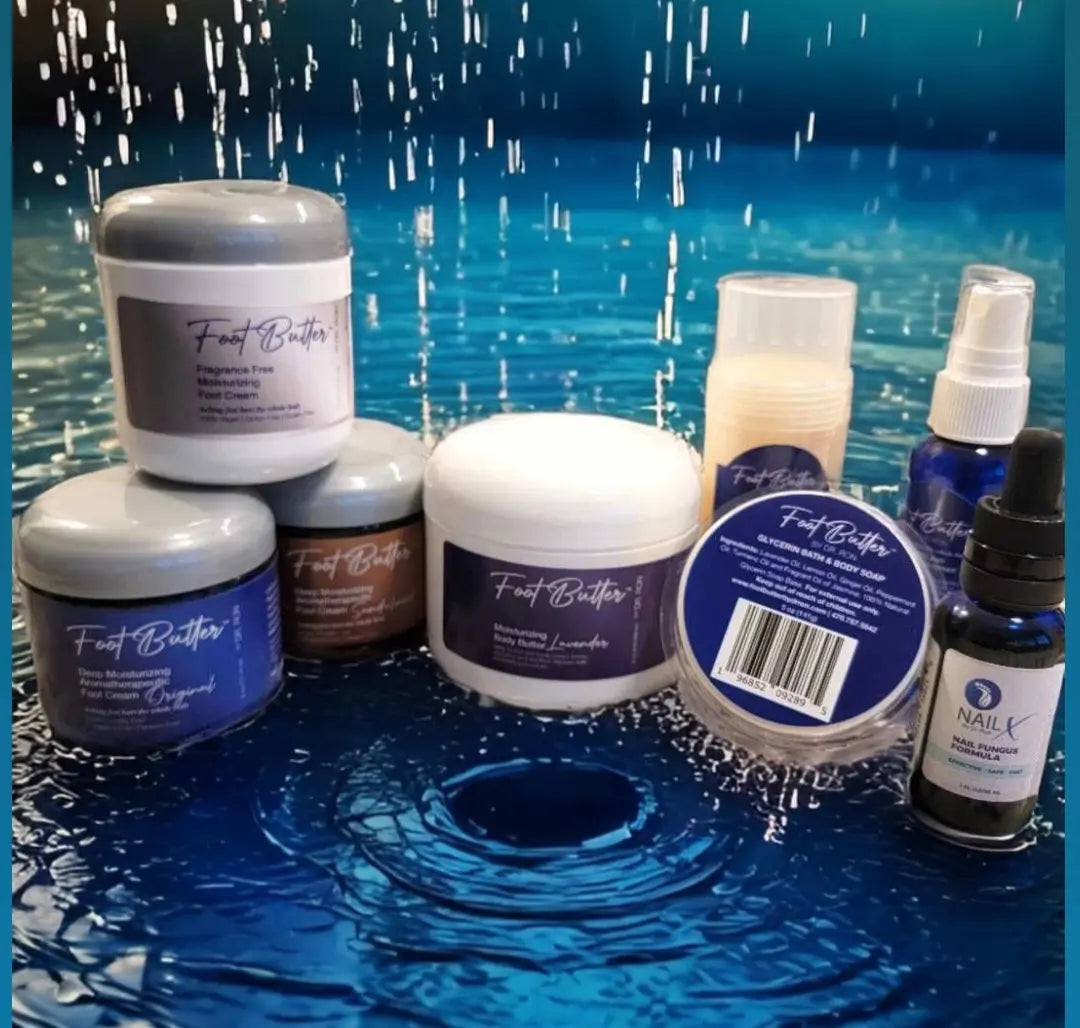 Ultimate Foot & Body Care Bundle – Foot Butter Creams, Body Butter, Heel Balm, Cooling Spray, Nail Repair & Bath Soap by Foot Butter by Dr Ron