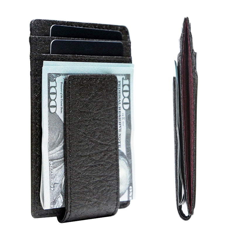 Doshi Pinatex Sustainable Vegan Card Holder with Money Clip by Doshi FCSA