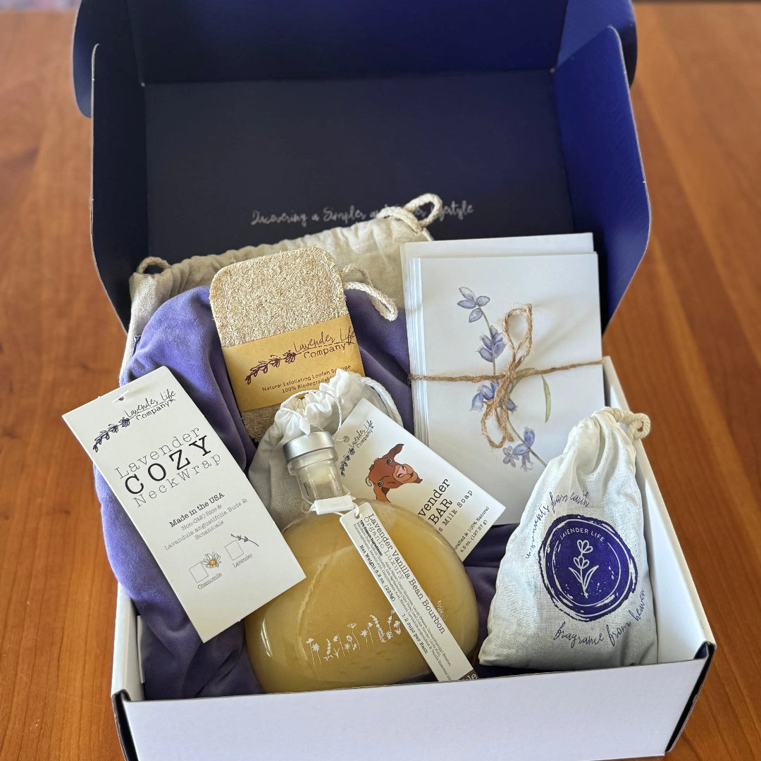 Calm & Cozy Gift Box — Lavender Gift Set by Lavender Life Company