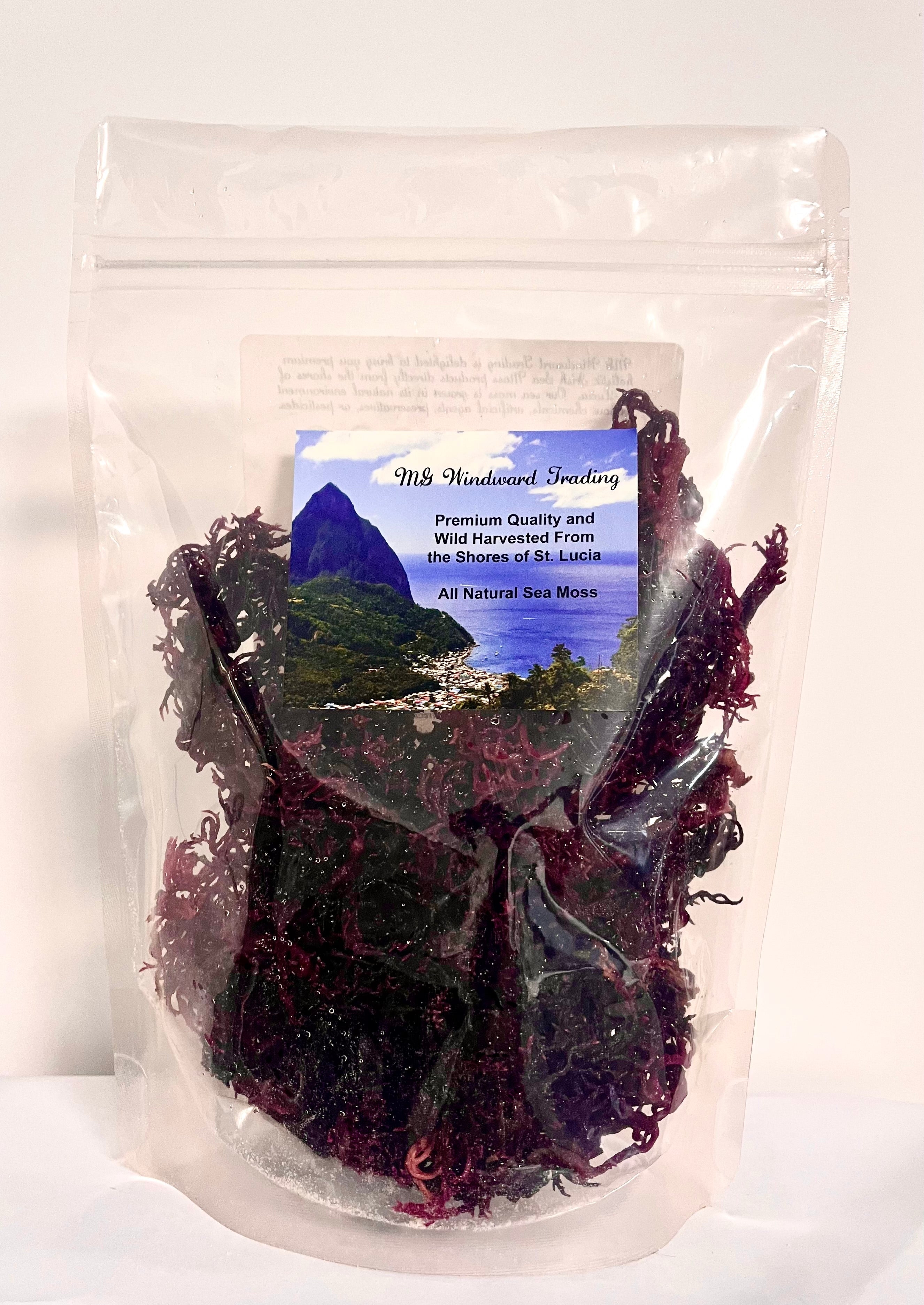 Pure Certified Wild Harvested Organic Purple Raw Sea Moss by Seamoss Global