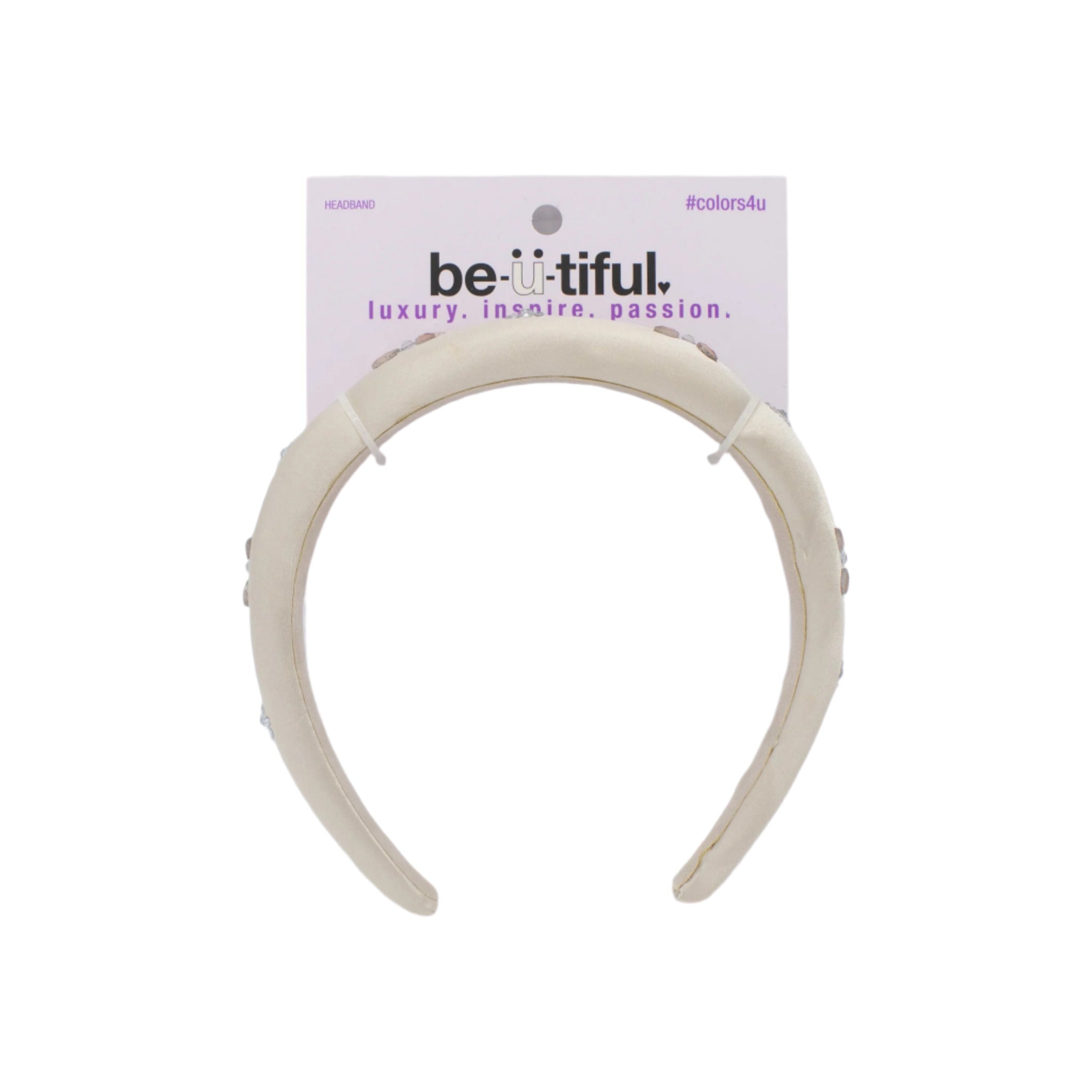 Scunci Gold Headband with Pink & Silver Jewels - New by This is Beauty US