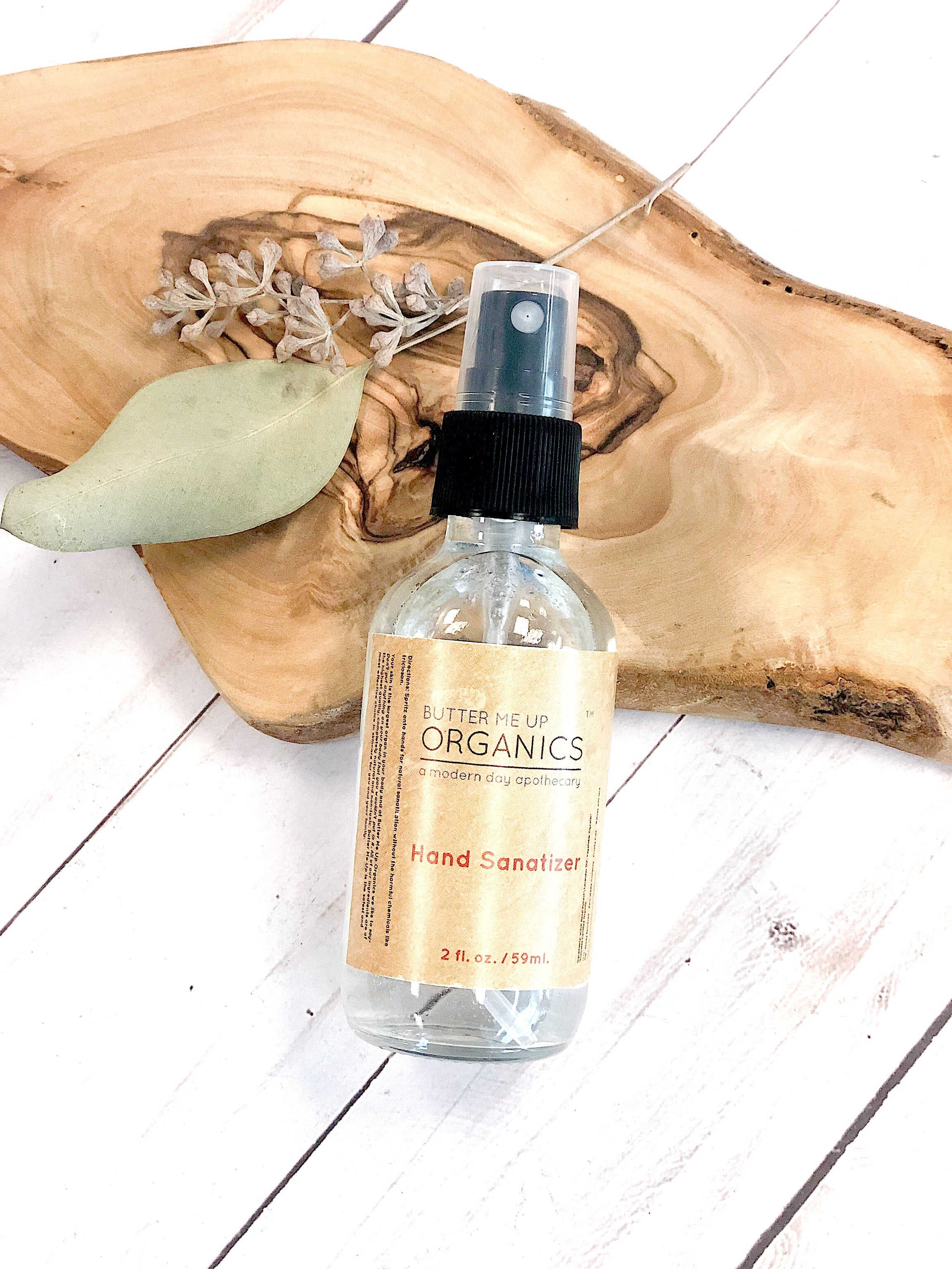 Organic Hand Sanitizer Triclosan Free / Organic Sanitizer / Butter Me UP Organics by Butter Me Up Organics