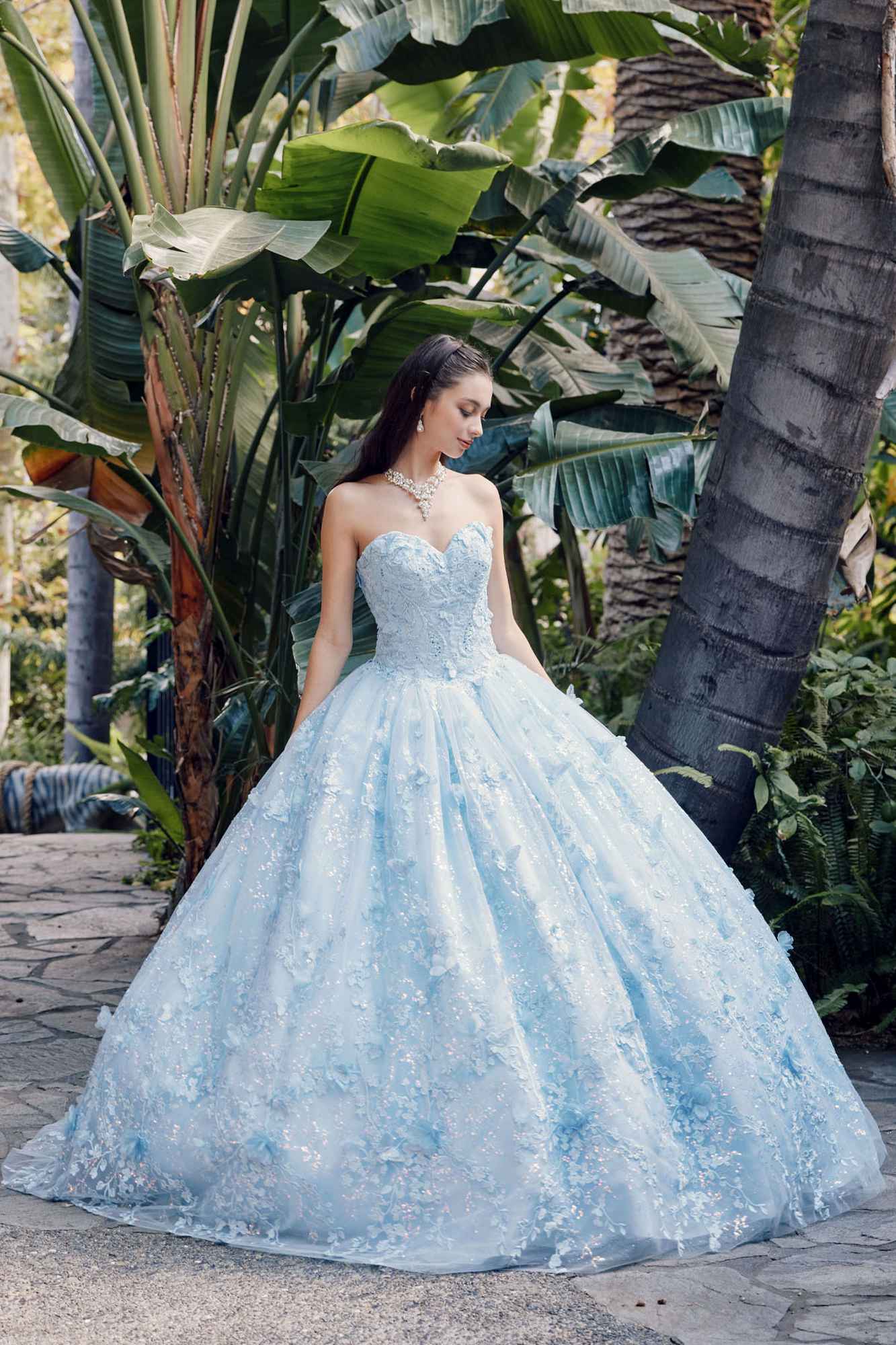 Juliet JT1449J Poofy Strapless Sweetheart Quinceanera Gown Includes Cape by DiscountDressShop