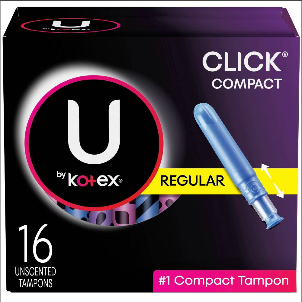 U by Kotex Click Compact Regular Unscented Tampons (18 units) by Farmacias Savia