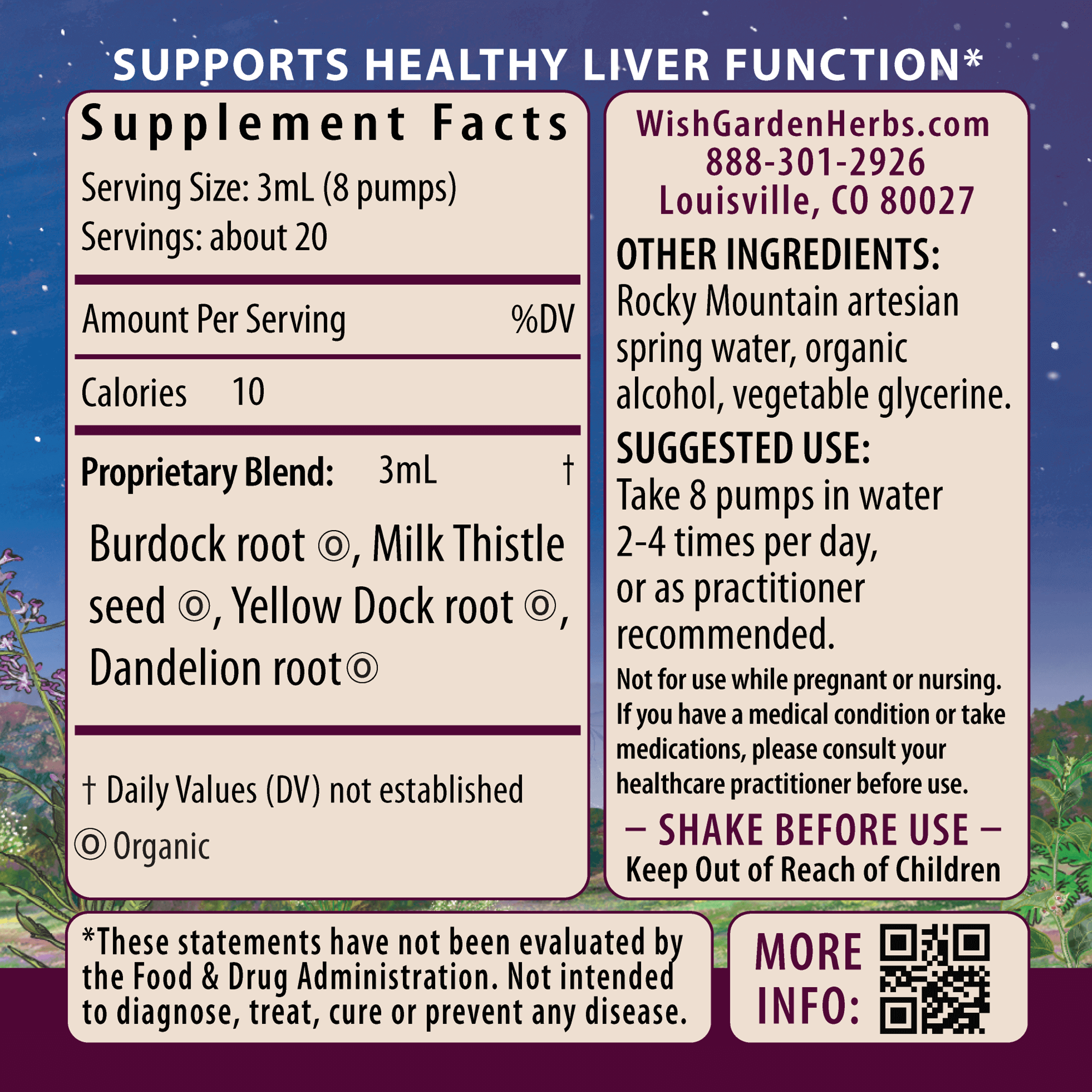 Liver Strength, Daily Support by WishGarden Herbs