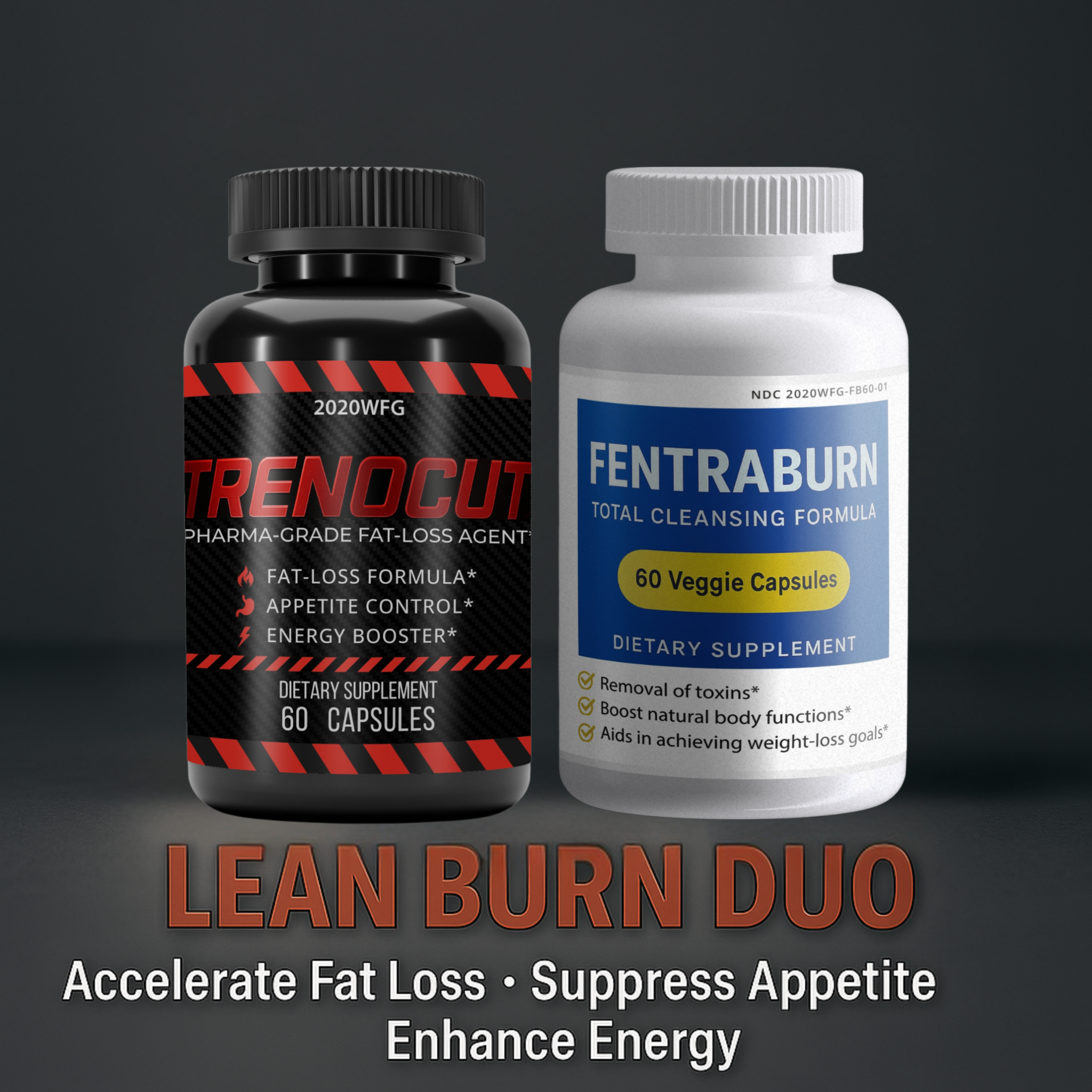 Lean Burn Duo | Fat Burner & Detox Cycle – TRENOCUT + FentraBurn by 2020WFG