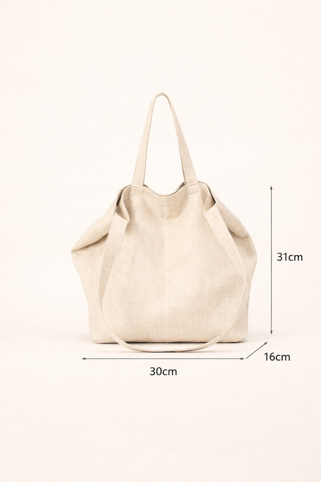 Lightweight Ramie Canvas Large Tote Bag by LINTICO