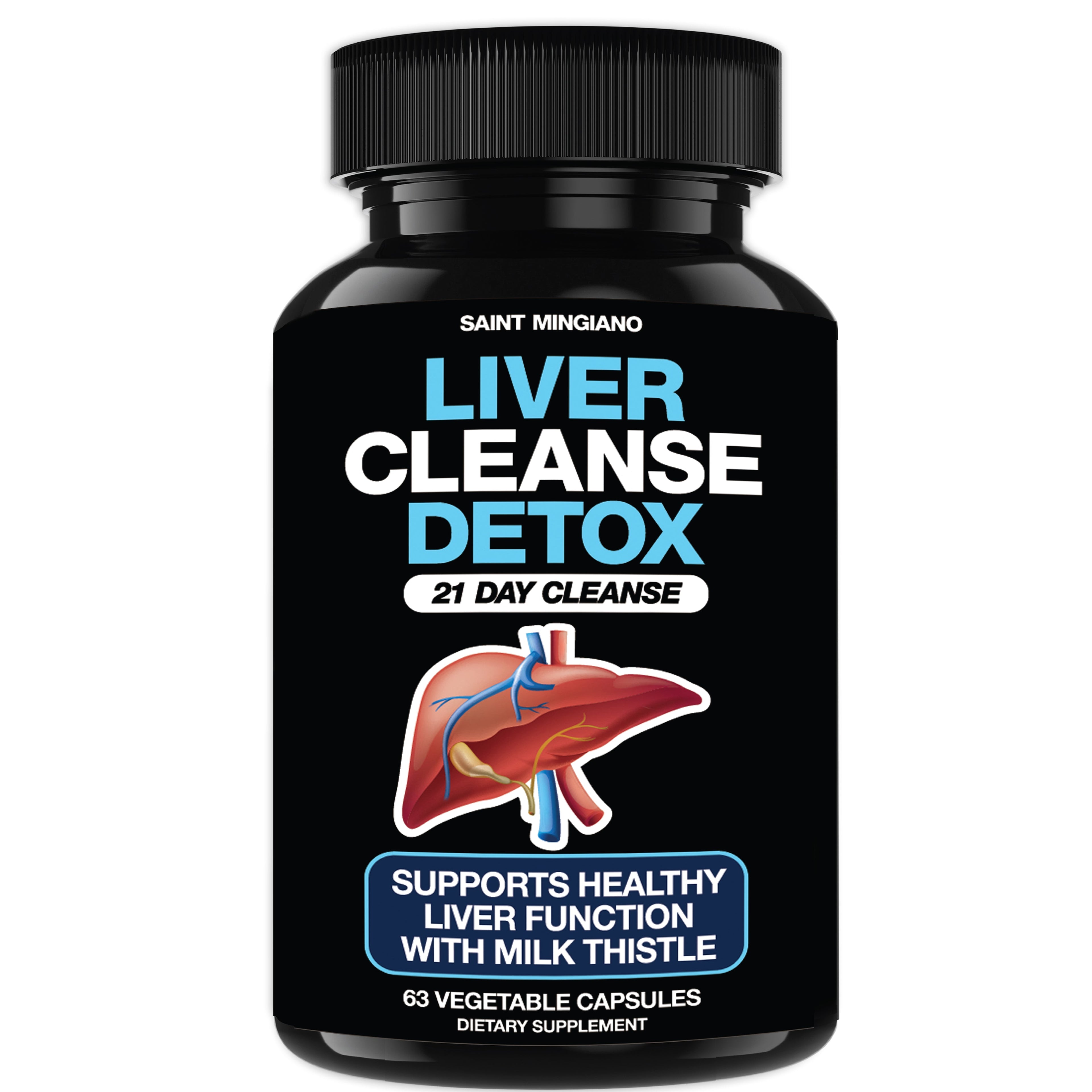 Liver Cleanse Detox & Repair - 21 Day Cleanse - Natural Liver Support Supplement with Milk Thistle by Saint Mingiano - Supplements & Wellness Dedicated to Holistic Health