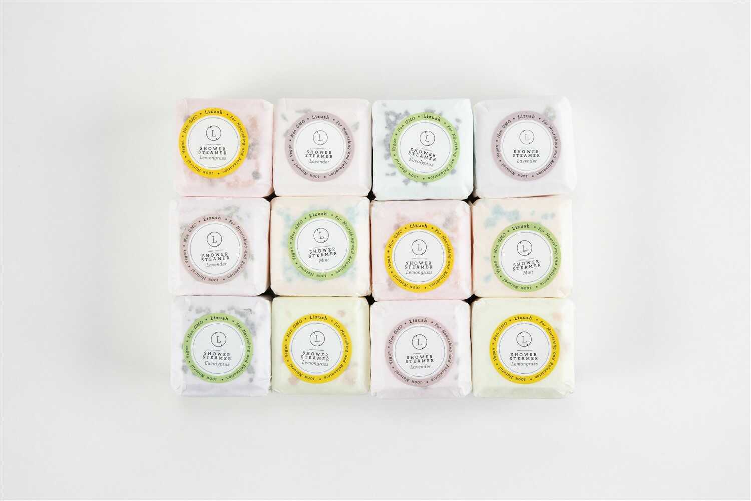 Bulk - 100 Natural Vegan Mix scents shower steamers by Lizush