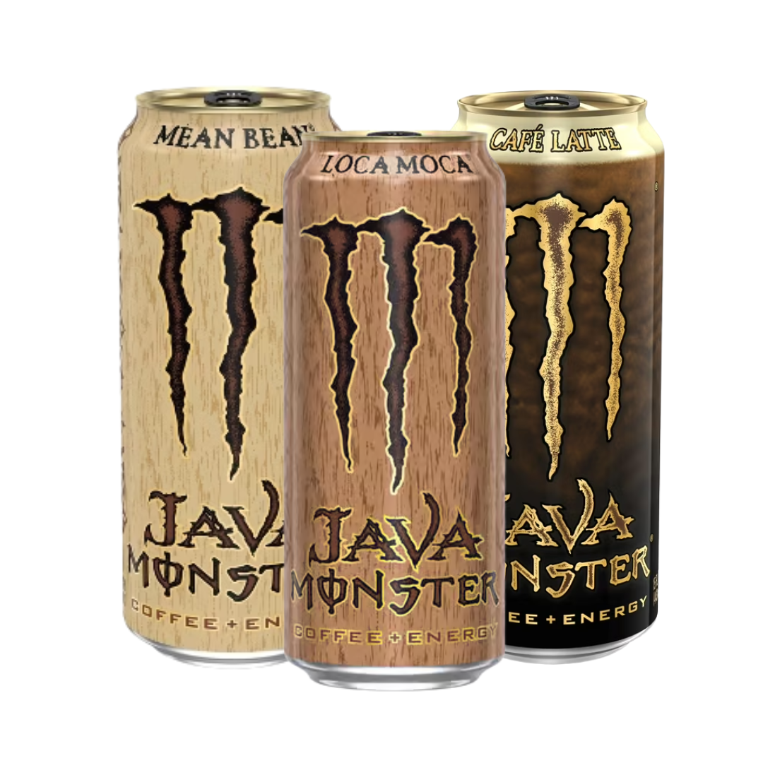 Monster Java Moca Chocolate / Bean Vanilla / Café Latte (15 oz) by Farmacias Savia