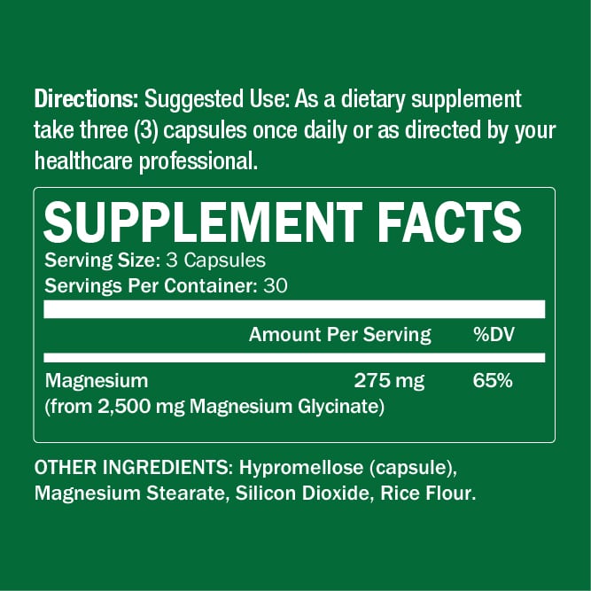 Magnesium Glycinate Supplement 90 Capsules by Healthspan Holistic