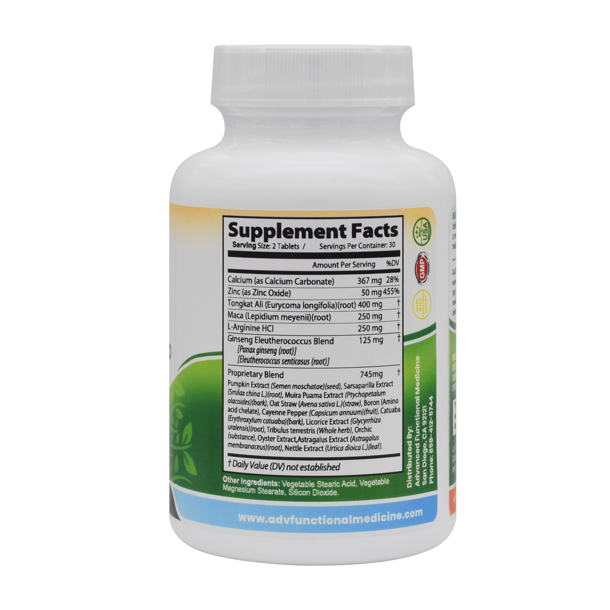 Male Vitality Support Package (Ultimate E.D. and testosterone support for men) by Advanced Functional Medicine Supplements