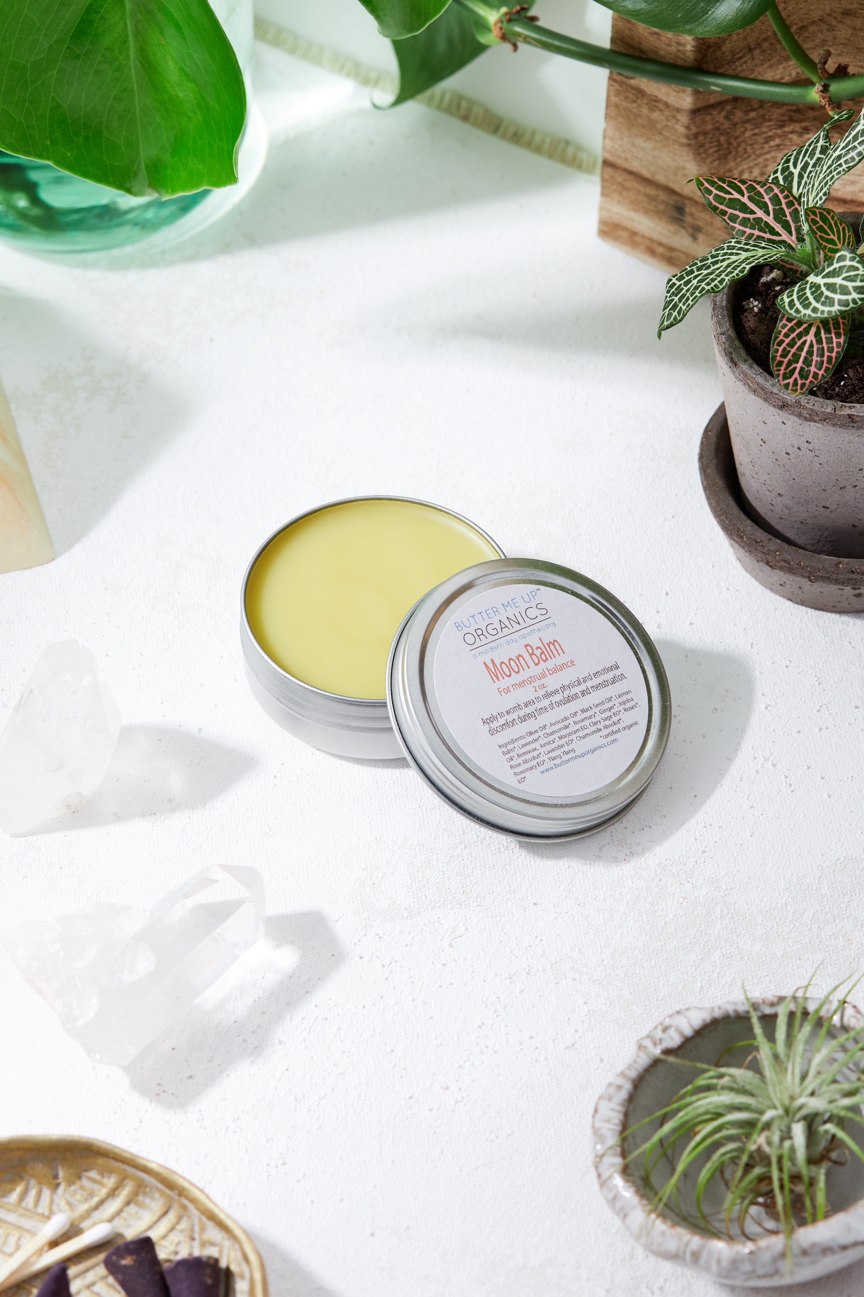 Moon Balm / Menstrual Care / PMS / Period Cramps / Hormone Balancing / Ovulation Pain / Butter Me Up Organics / Organic Skincare / Organic by Butter Me Up Organics