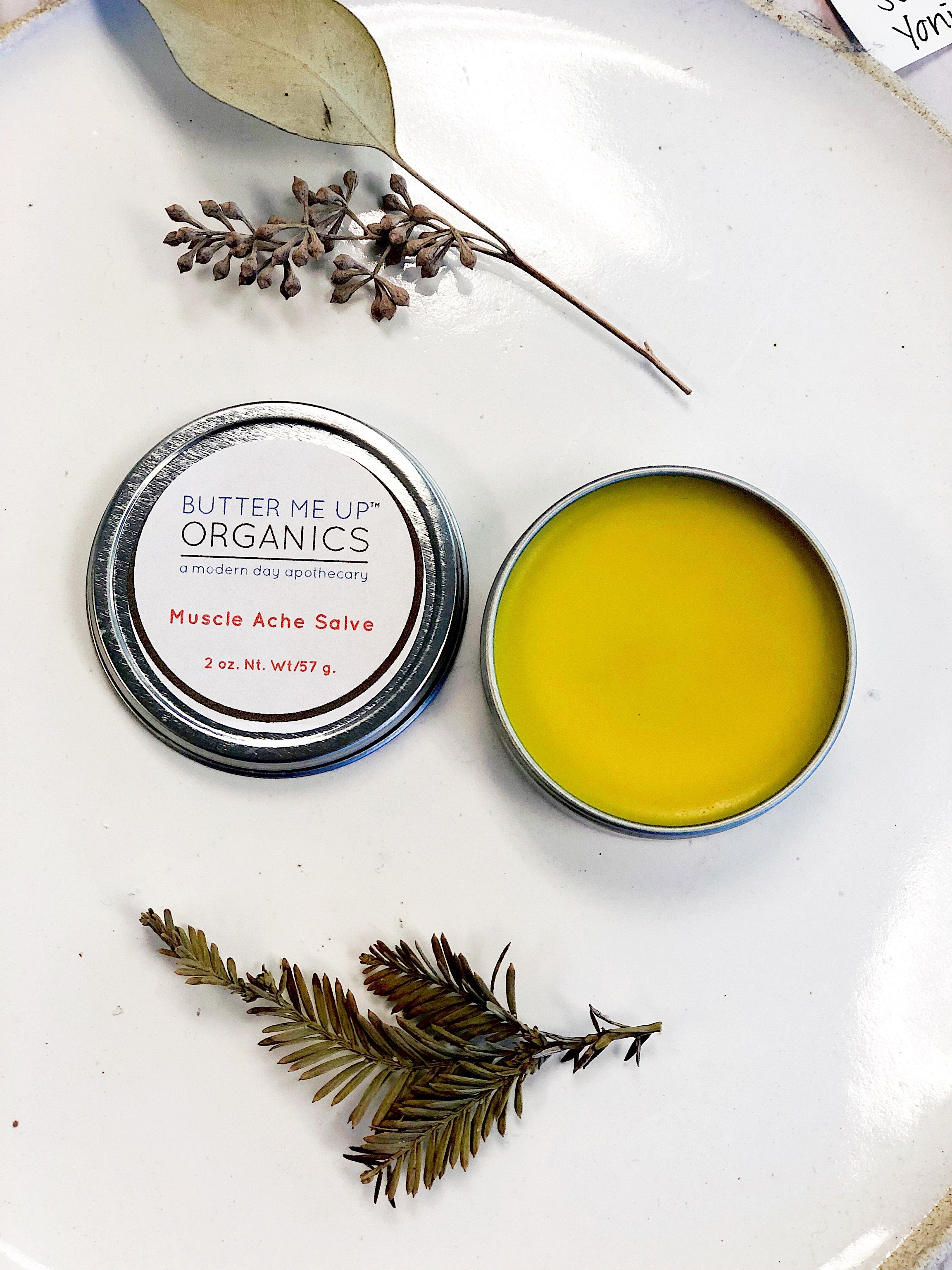 Organic Muscle Ache Salve w/ Cayenne / ZERO WASTE / Plastic Free by Butter Me Up Organics