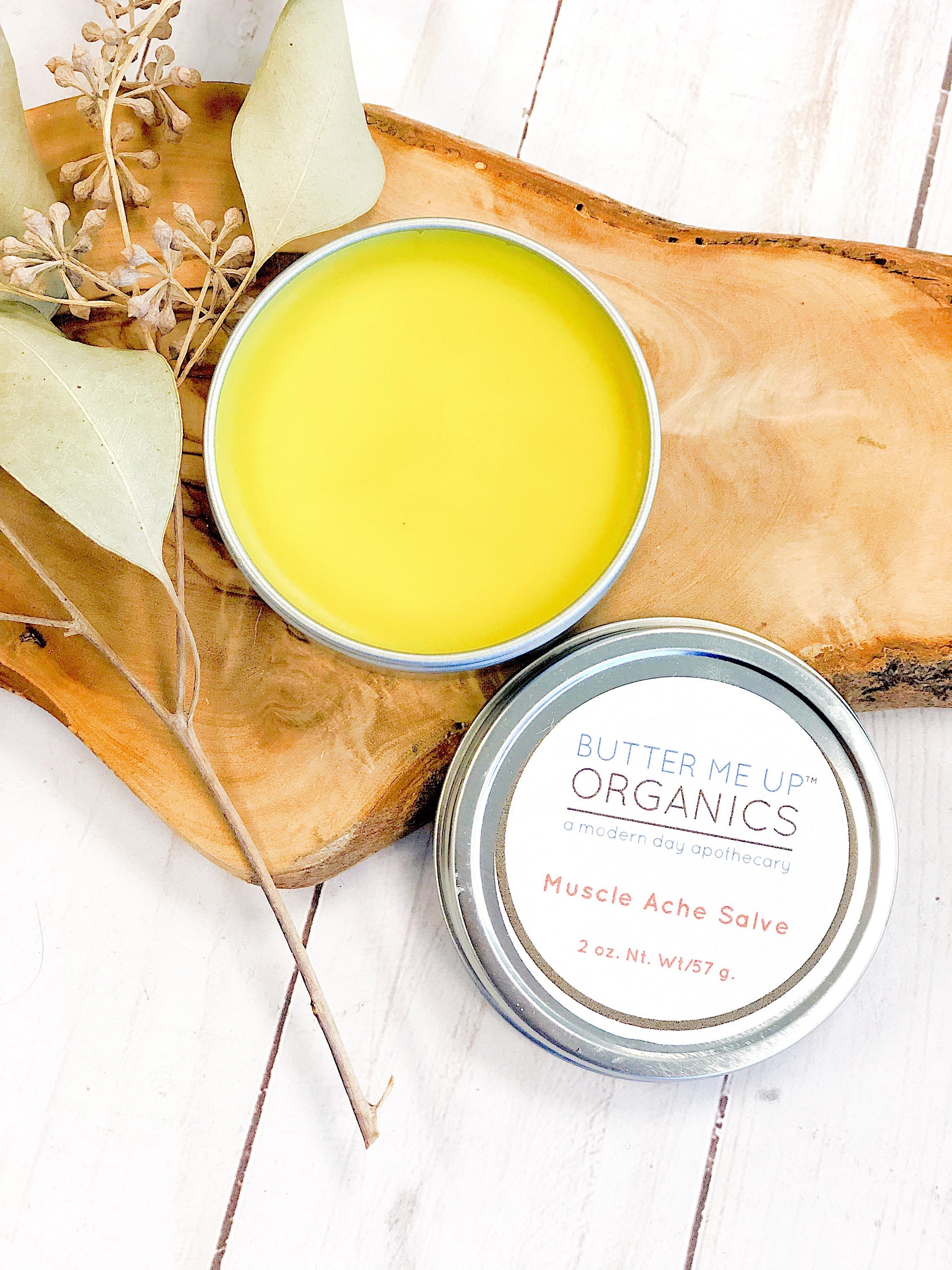 Organic Muscle Ache Salve w/ Cayenne / ZERO WASTE / Plastic Free by Butter Me Up Organics