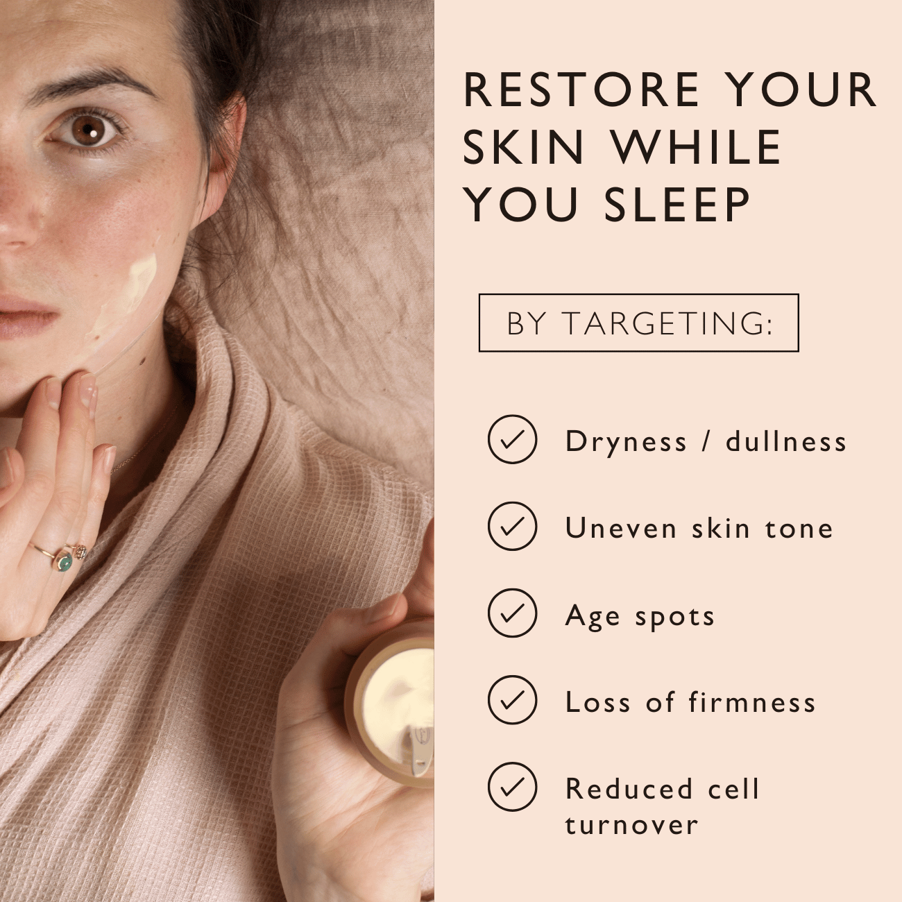 Night Cream with Hyaluronic Acid + Niacinamide - Travel Size by UpCircle