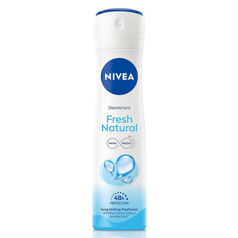 NIVEA Fresh Natural Deodorant Spray 48h Protection & Marine Extracts 150ml by Pasteur Pharmacy