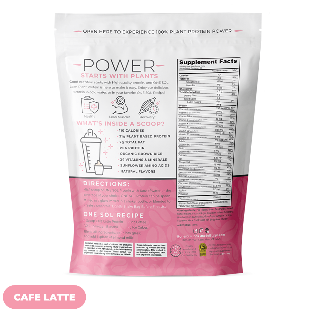 Lean Plant Protein by ONE SOL™ | Natural Plant Based Supplements