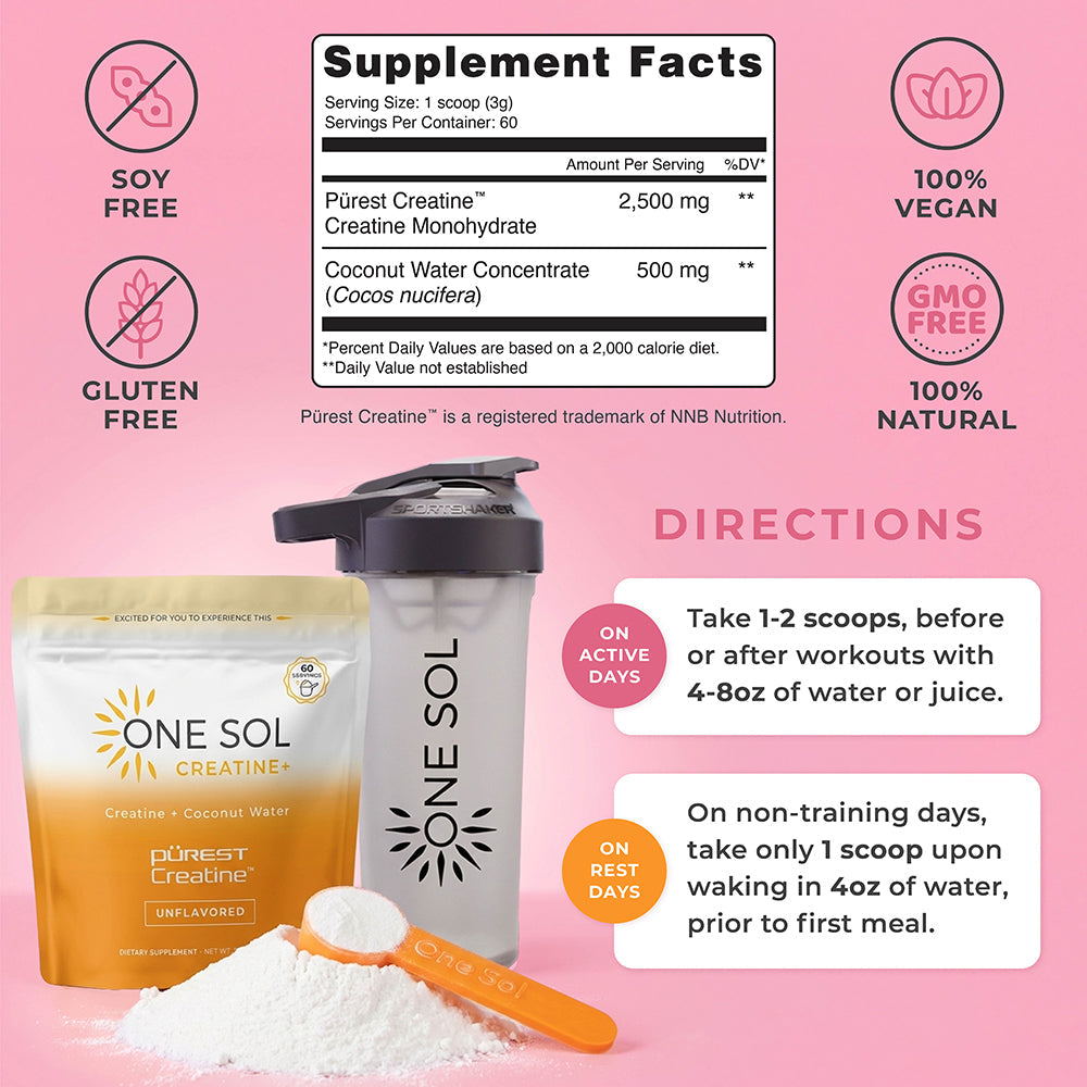 One Sol Creatine+ by ONE SOL™ | Natural Plant Based Supplements