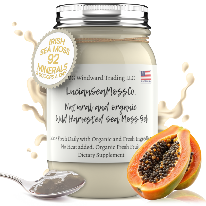 Organic Papaya Infused Sea Moss Gel by Seamoss Global
