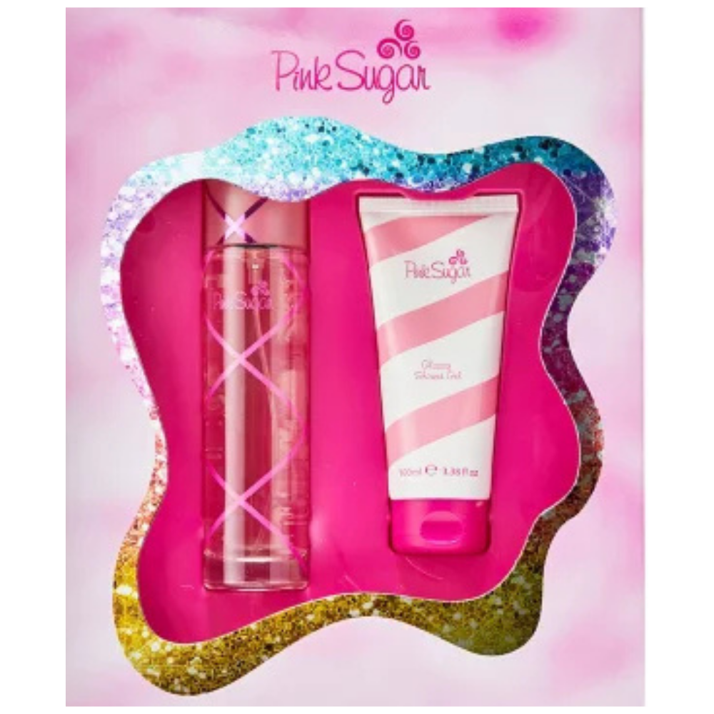 Pink Sugar Eau de Toilette + Body Lotion Set Women (3.4 oz + 8.4 oz) by Farmacias Savia