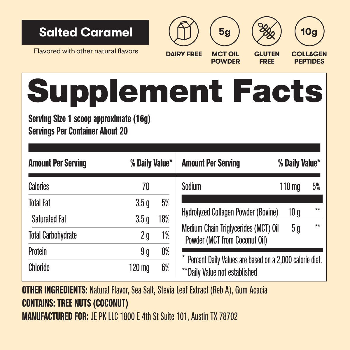 Grass-Fed Collagen Peptides & MCT Brain Boost by Perfect Keto