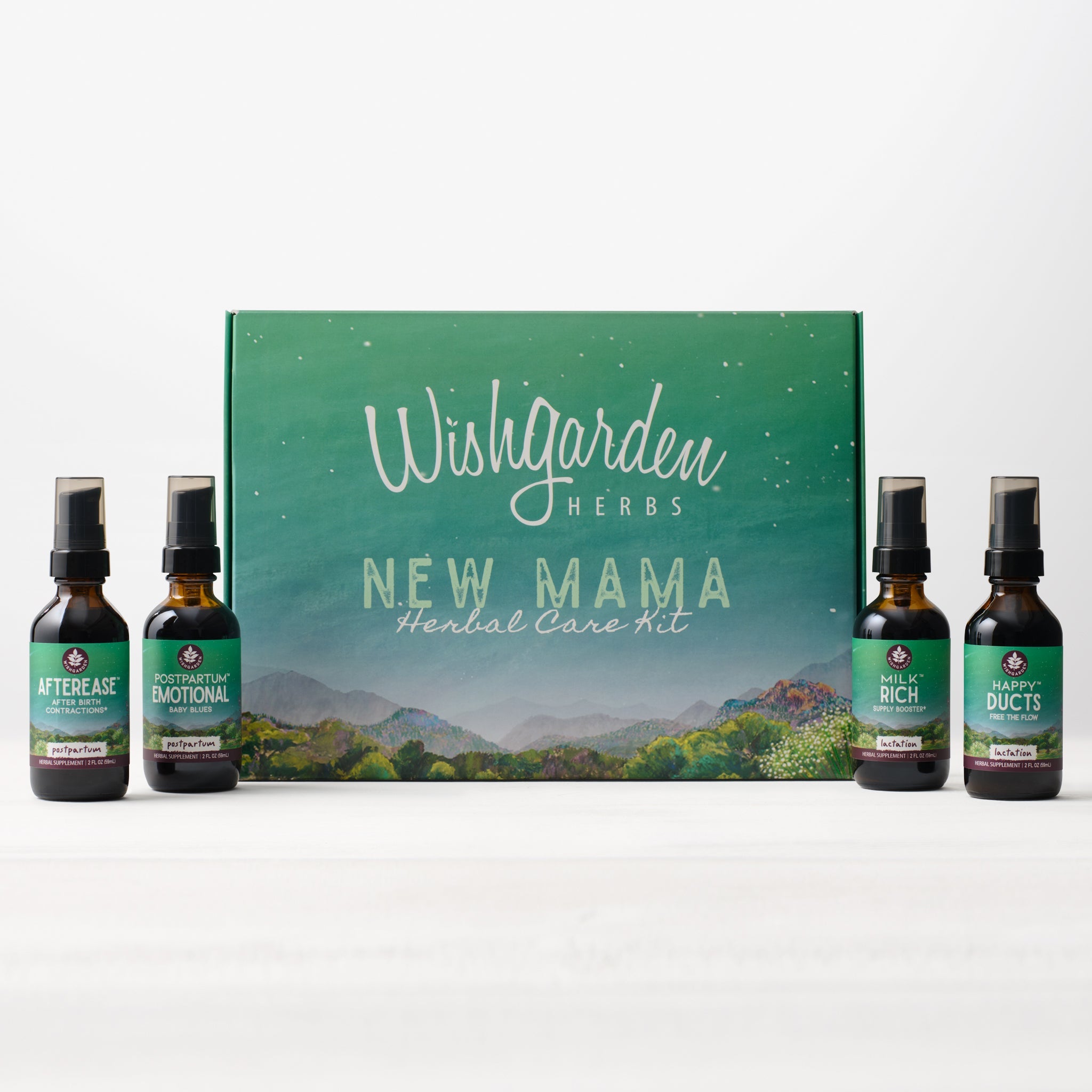 Postpartum Essentials Kit with Gift Box by WishGarden Herbs