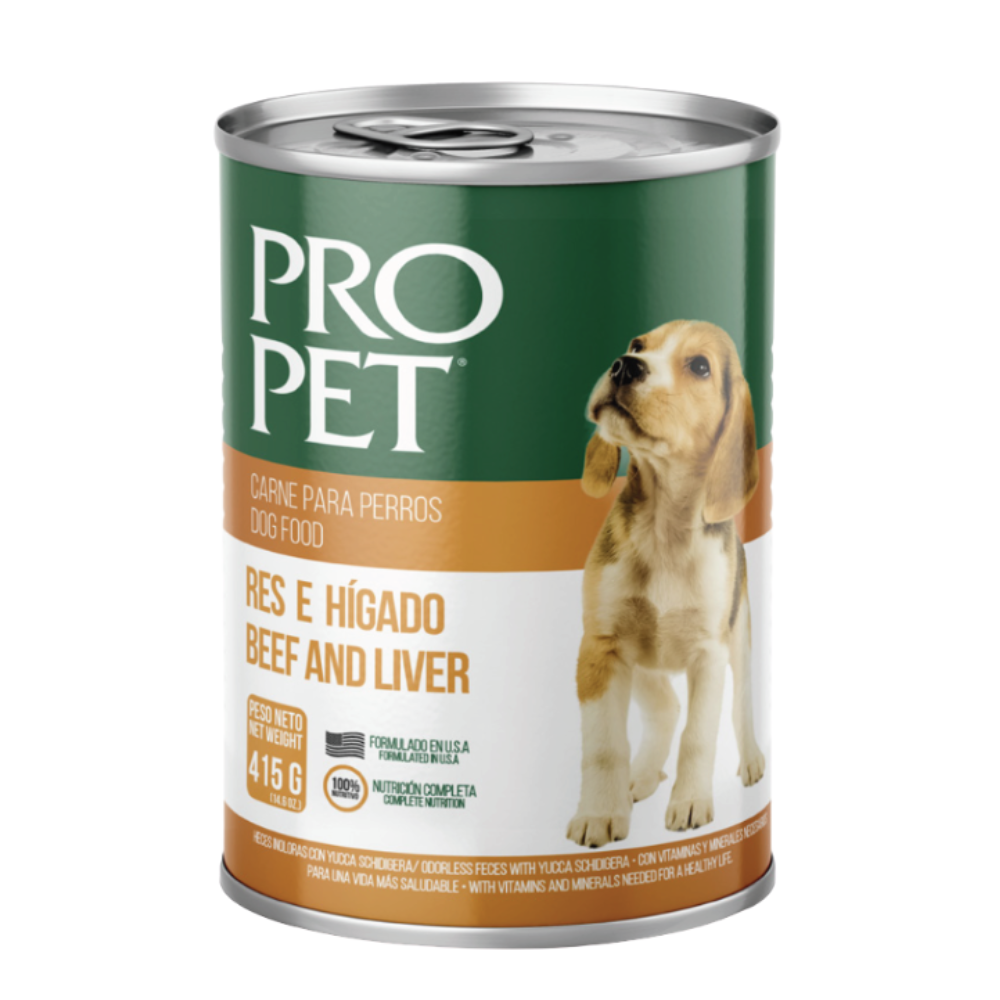Pro Pet Beef & Liver Canned Dog Food (14.6 oz) by Farmacias Savia