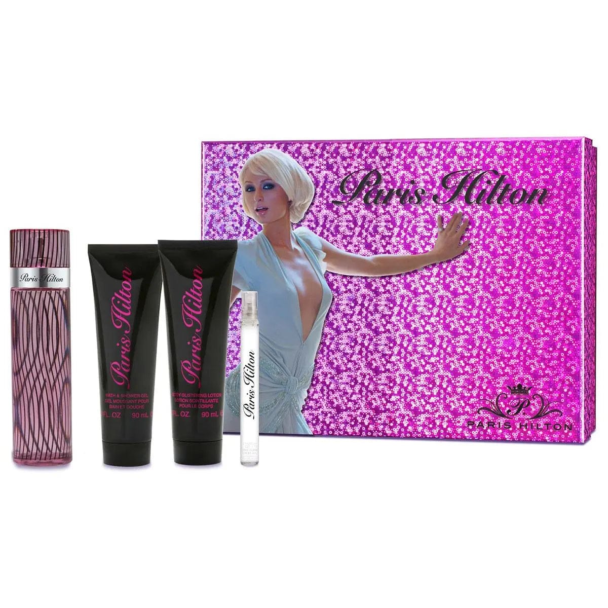 Paris Hilton Set 4p 3.4 oz For Women EDP Spray by perfumesandrea