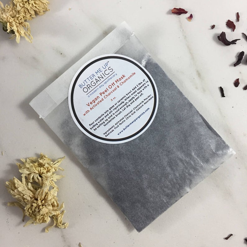 VEGAN Activated Charcoal Peel-Off Mask by Butter Me Up Organics