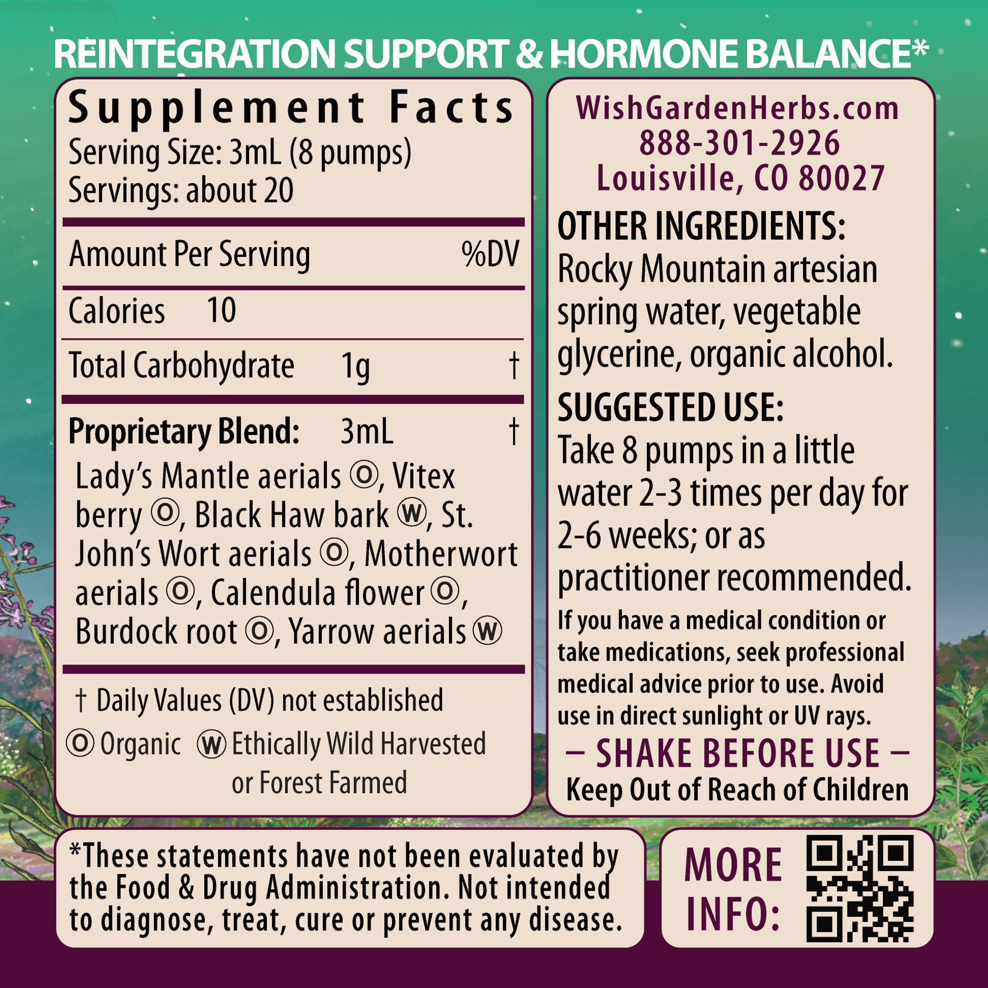 ReBalance, After Birth Hormonal by WishGarden Herbs