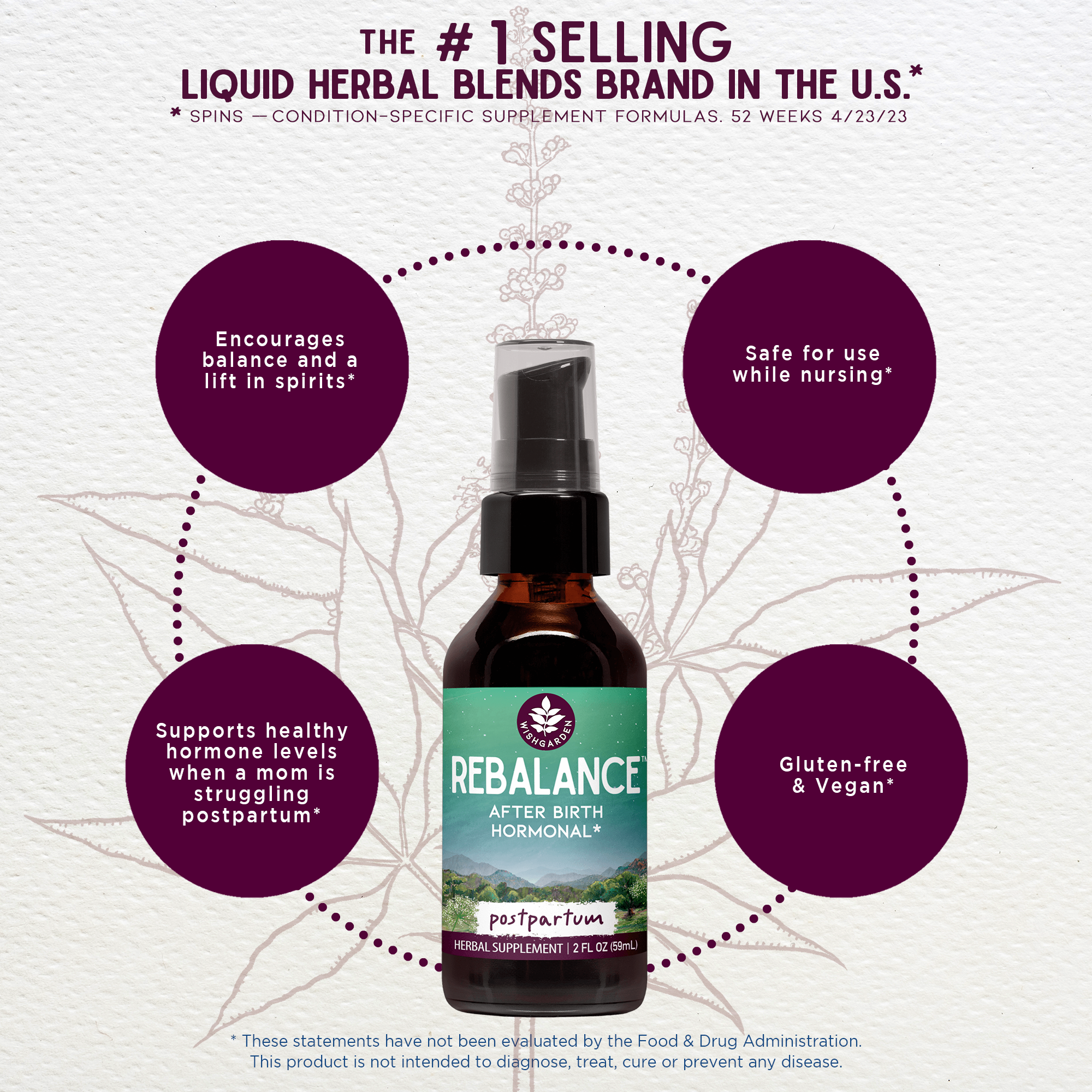 ReBalance, After Birth Hormonal by WishGarden Herbs