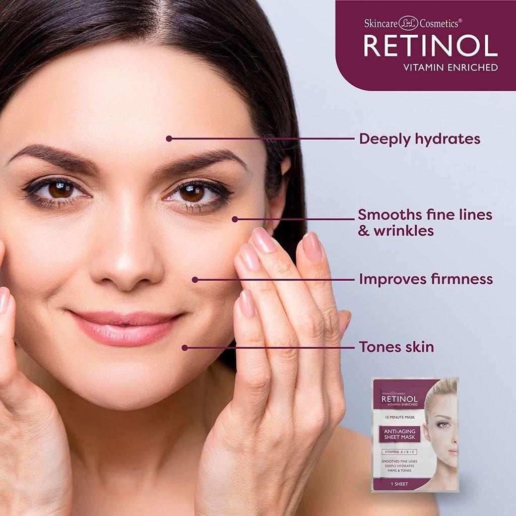 Retinol Anti-Aging Sheet Mask - 5 Sheet Masks by Pasteur Pharmacy