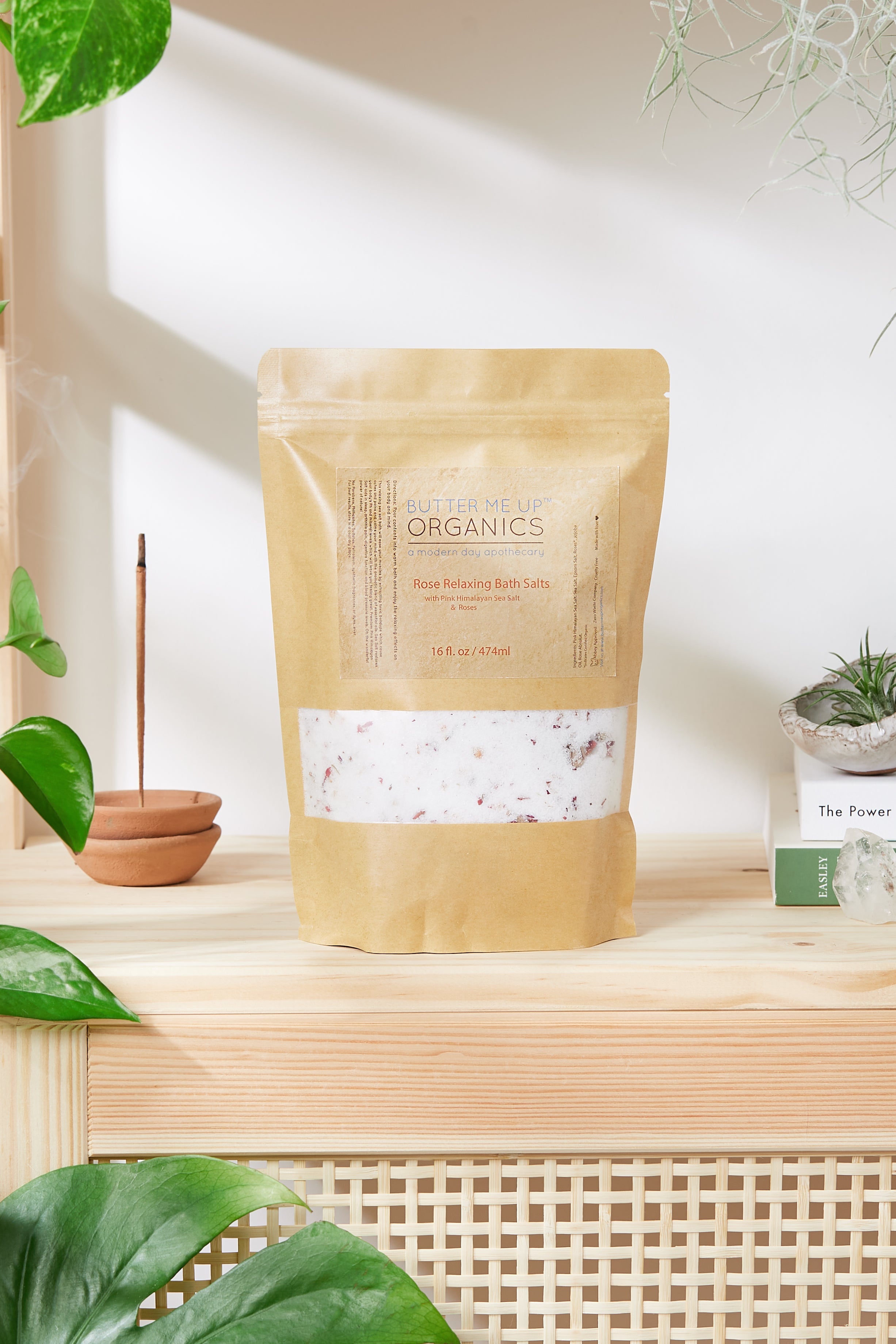 Organic Rose Salt Soak / Epsom Salt Soak / Pink Himalayan Sea Salt / Rose Absolut / Spa Gift / Butter Me Up Organics by Butter Me Up Organics