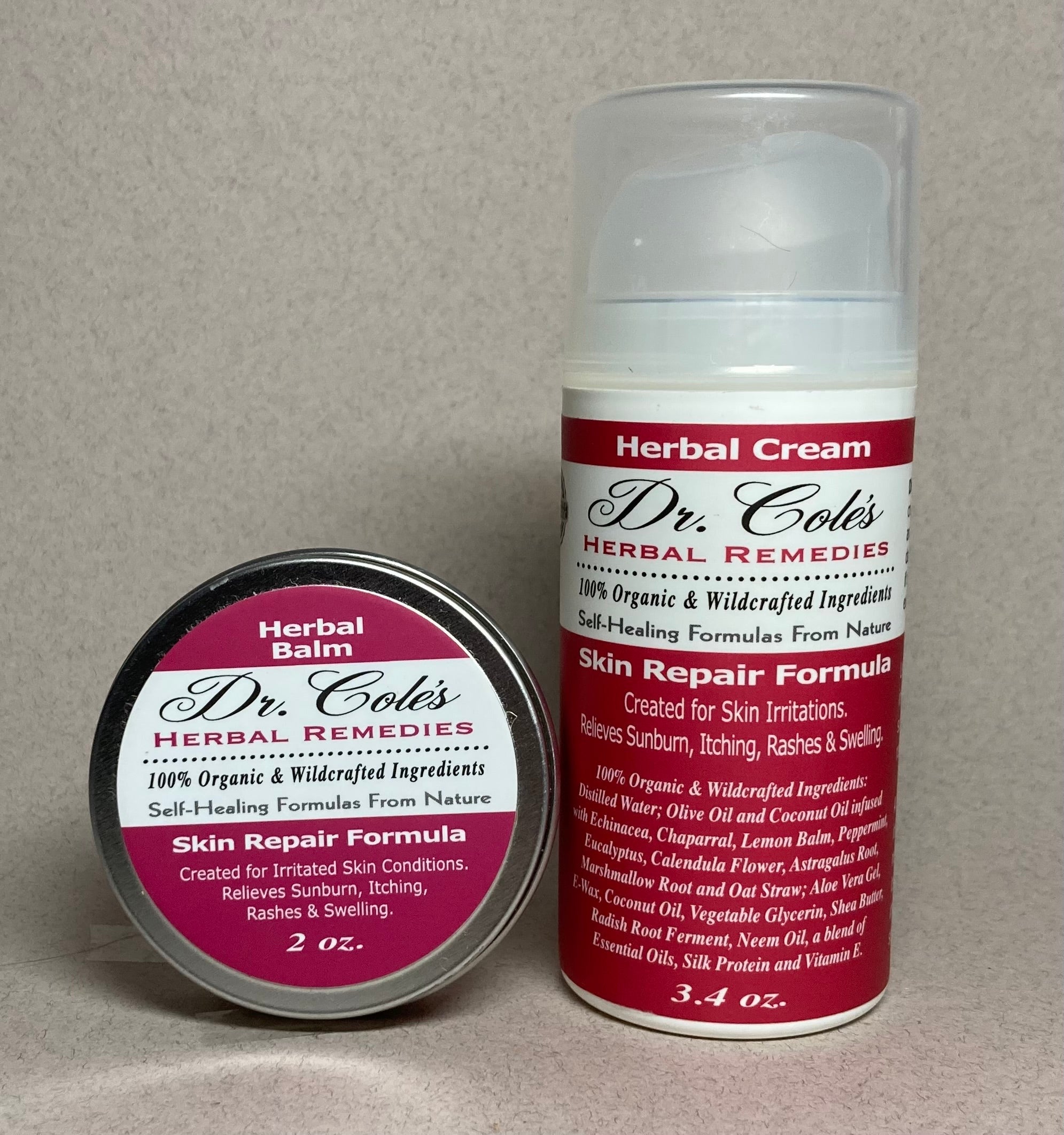 S15 - Skin Repair Cream & Balm Bundle by COLEHERBALS LLC