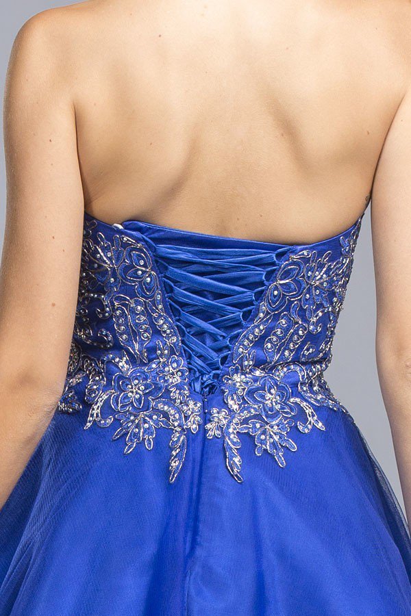 CLEARANCE - Aspeed S2040 Sweetheart Neckline Strapless Short Dress (Size 3XL) by DiscountDressShop
