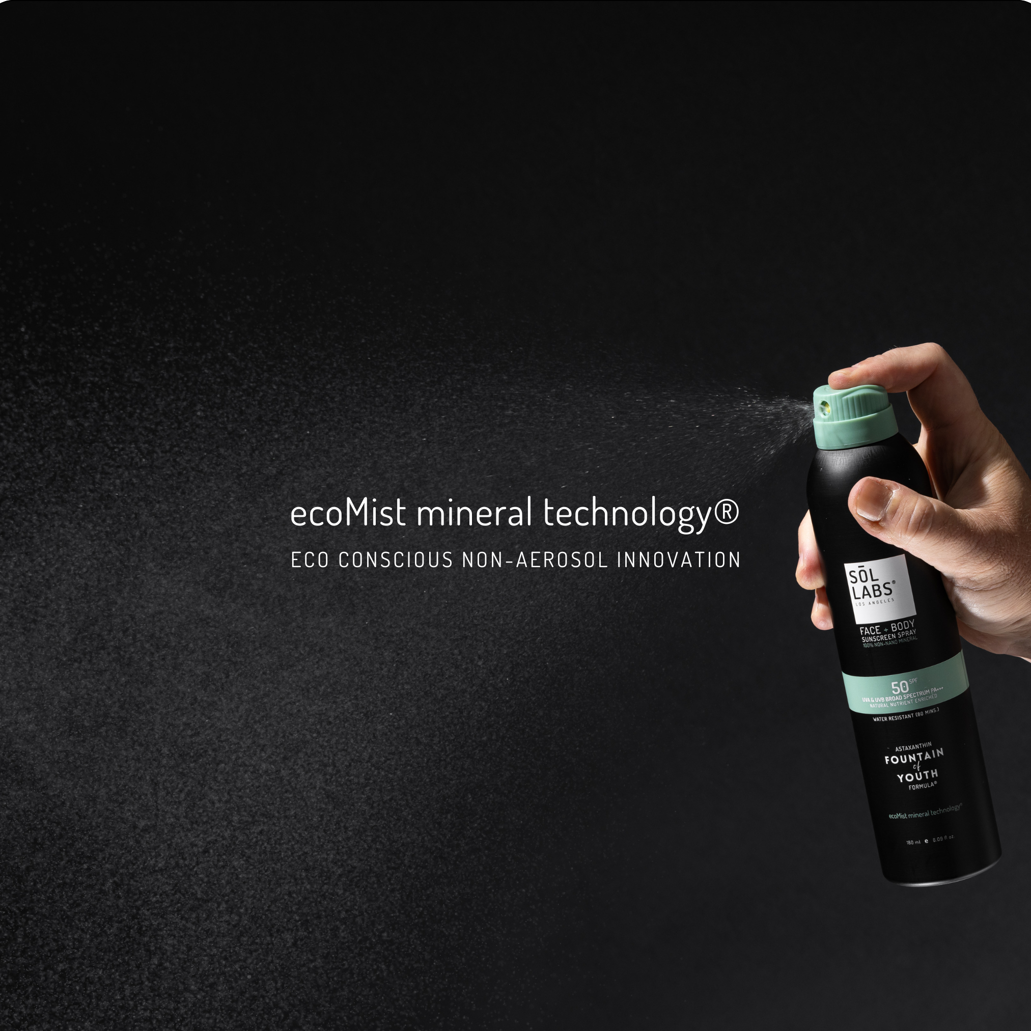 SOL LABS® Natural Mineral SPF 50 Sheer Mist - Broad Spectrum UVA/UVB Protection & Hydrating Formula by SOL LABS
